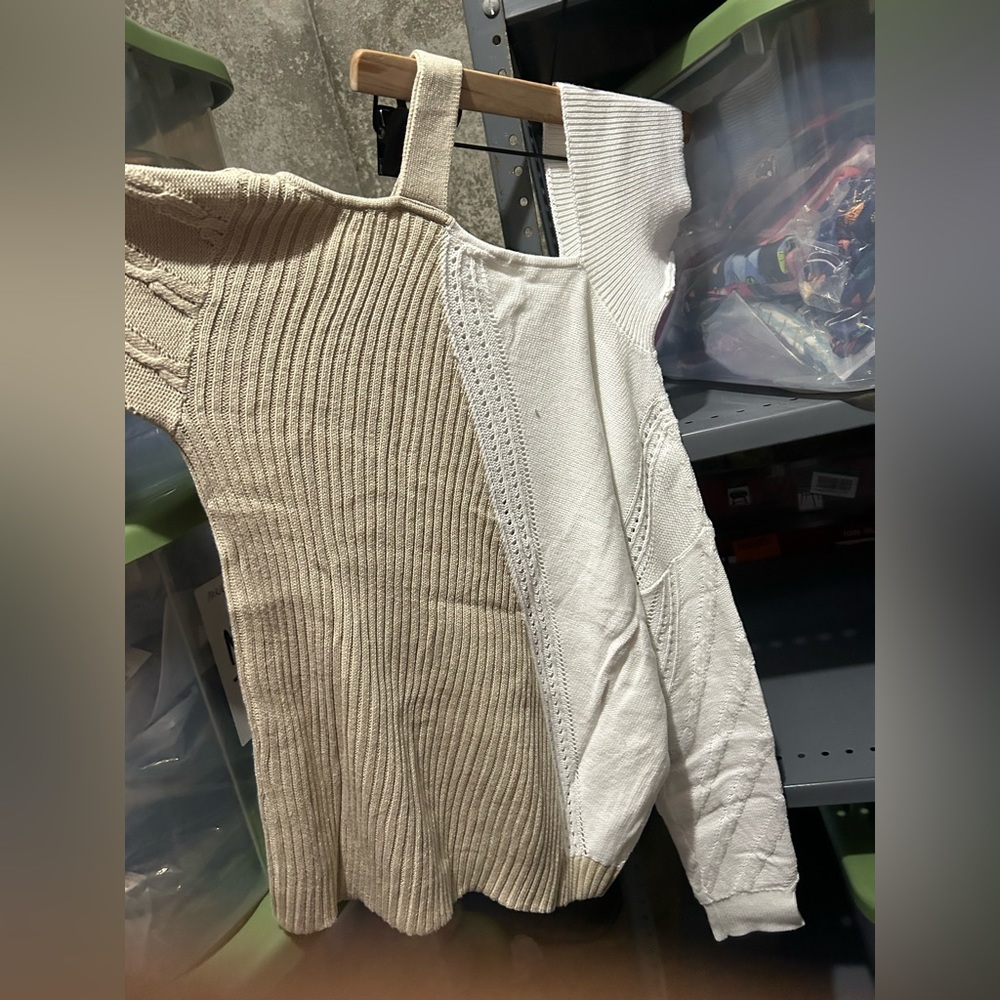 Astylish Womens Long Sleeve Cold Shoulder Turtleneck Knit Sweater